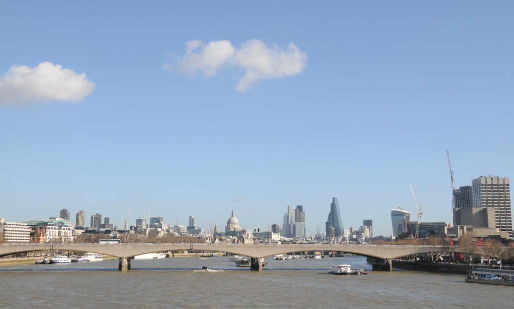 Looking east along the Thames - 2014