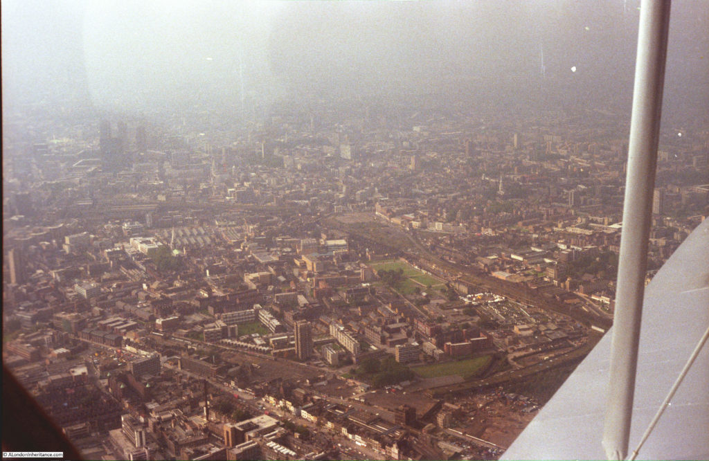 Flying over London