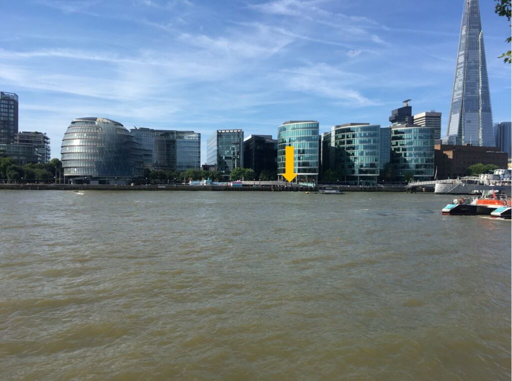 View of the south bank of the River Thames