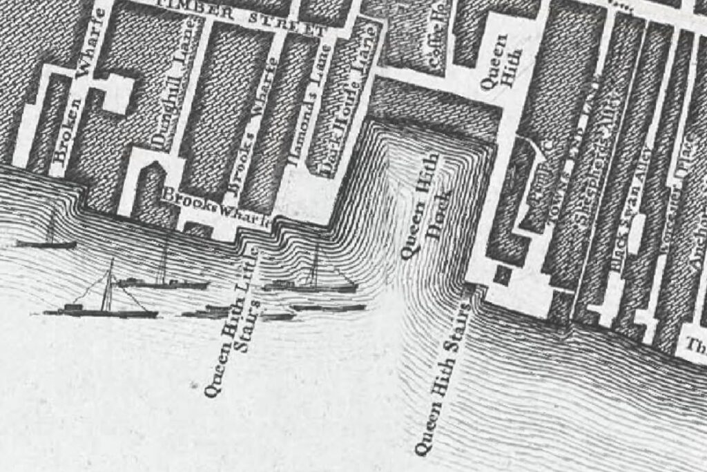 1746 map of Thames Stairs